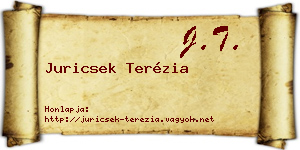 Juricsek Terézia névjegykártya